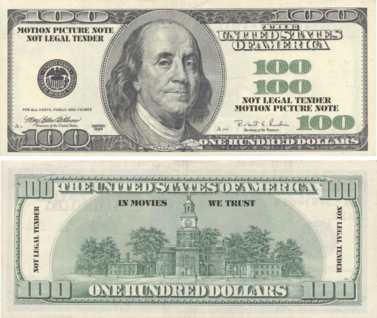 Back of 100 dollar bill